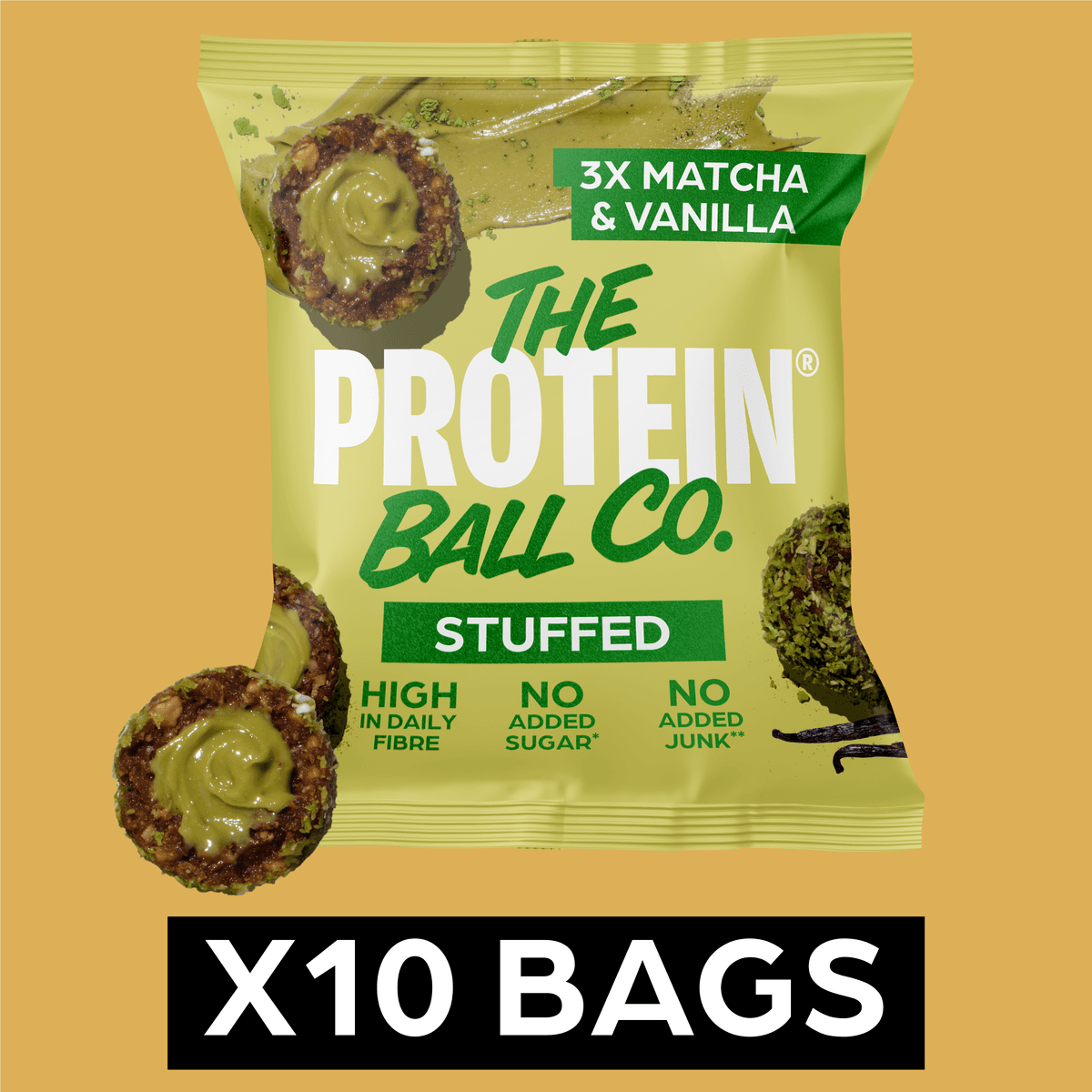 The Protein Ball Co Stuffed Matcha & Vanilla by The Protein Ball Co