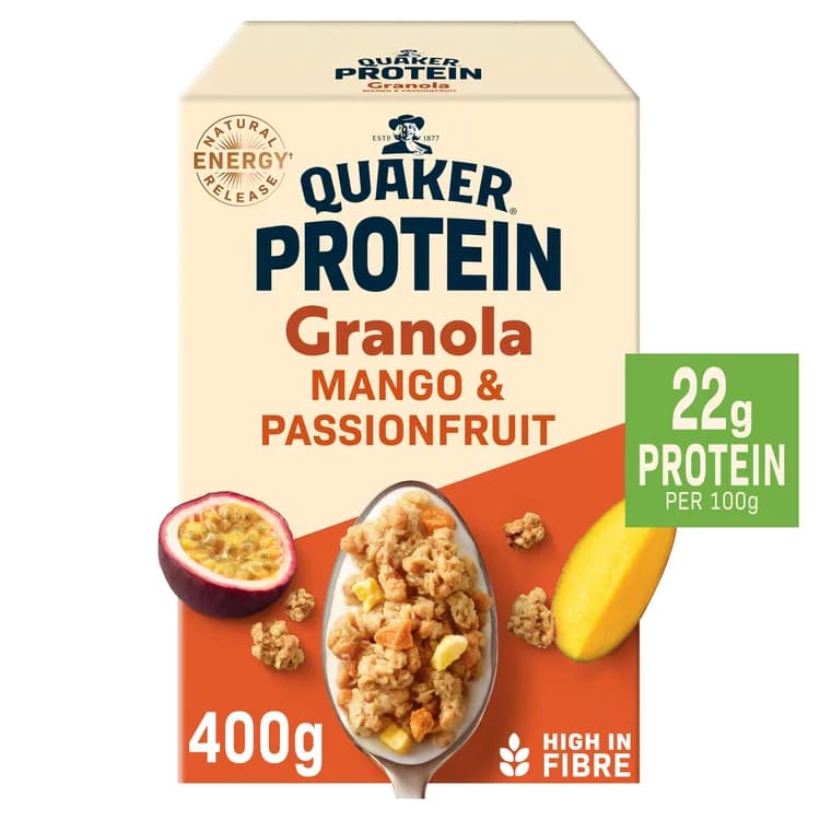 Quaker Protein Granola Mango & Passionfruit 400g by Quaker