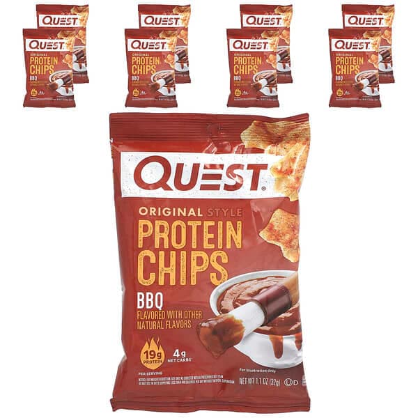 Quest Original Protein Chips - BBQ 8x32g by Quest