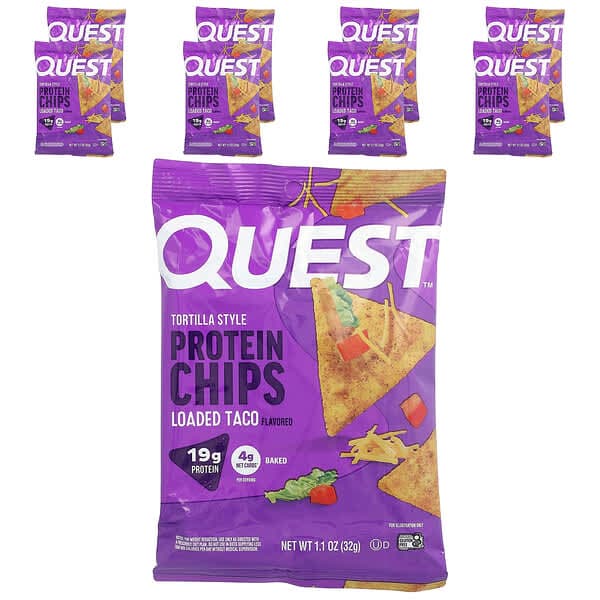 Quest Tortilla Protein Chips - Loaded Taco 8x32g by Quest