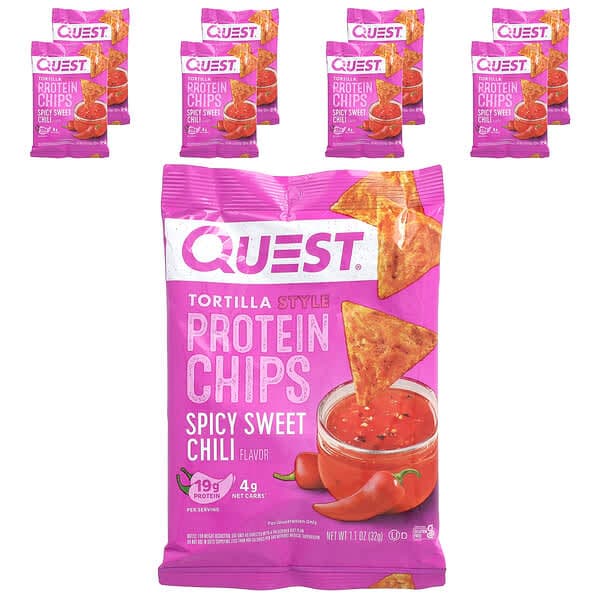Quest Tortilla Protein Crisps - Spicy Sweet Chilli 8x32g by Quest