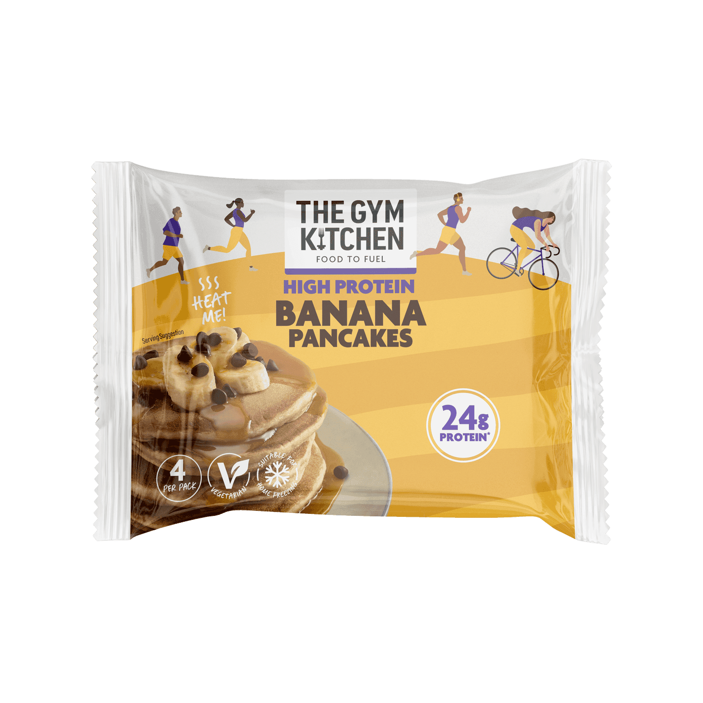 The Gym Kitchen High Protein Banana Pancakes 4 Pack 200g by The Gym Kitchen
