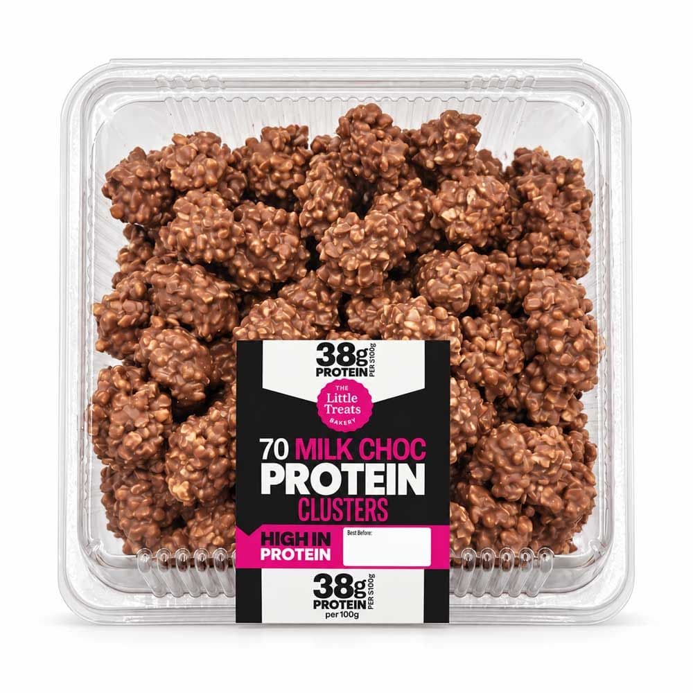 The Little Treats Milk Chocolate Protein Cornflake Clusters 70 Pieces by The Little Treats