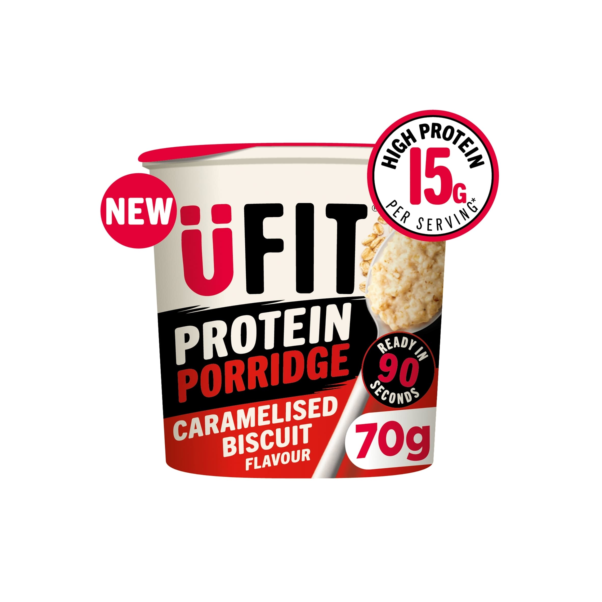 UFIT Protein Caramelised Biscuit Porridge Pot 70g by UFIT
