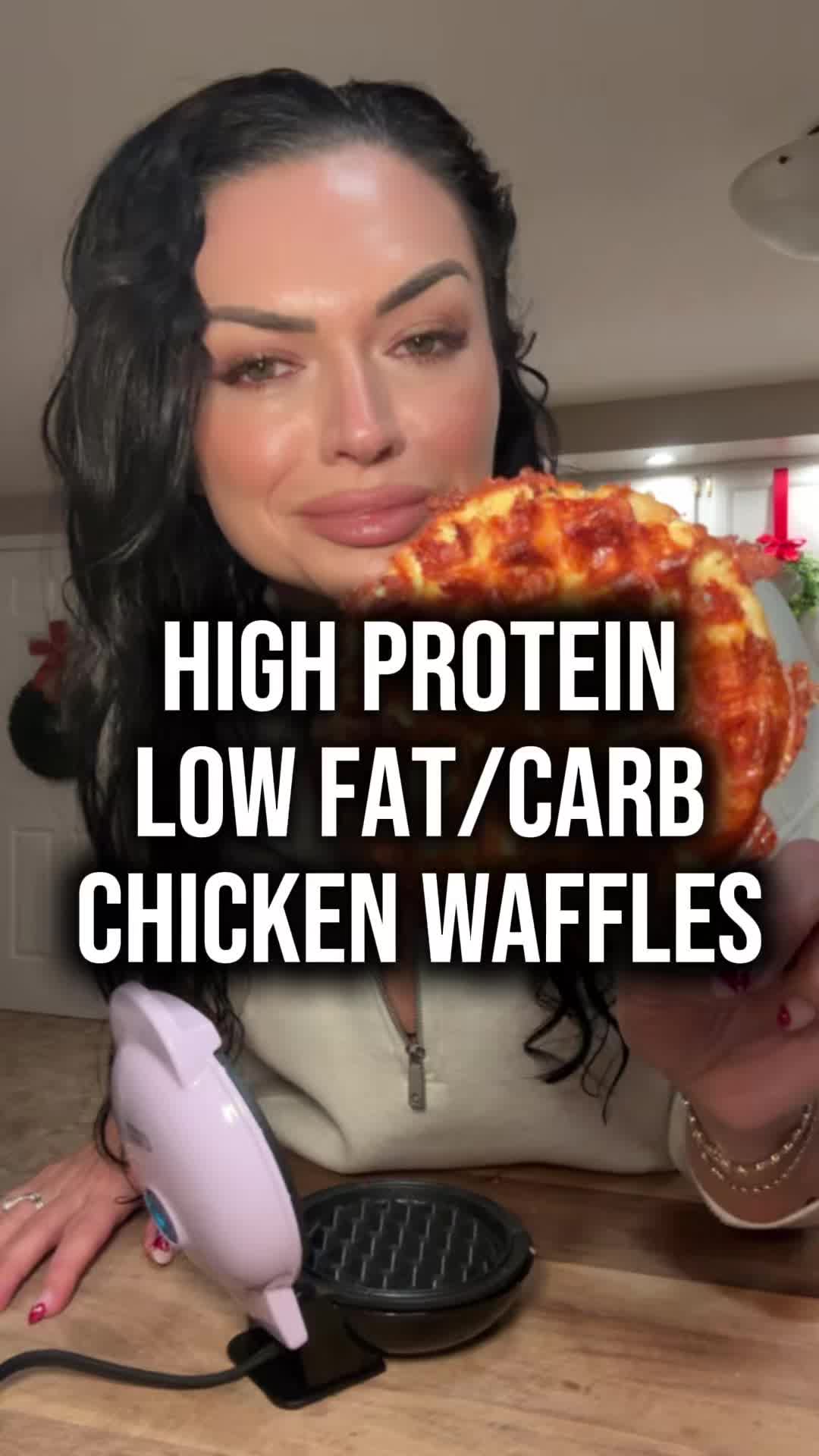 Chicken & Cheese Protein Waffles