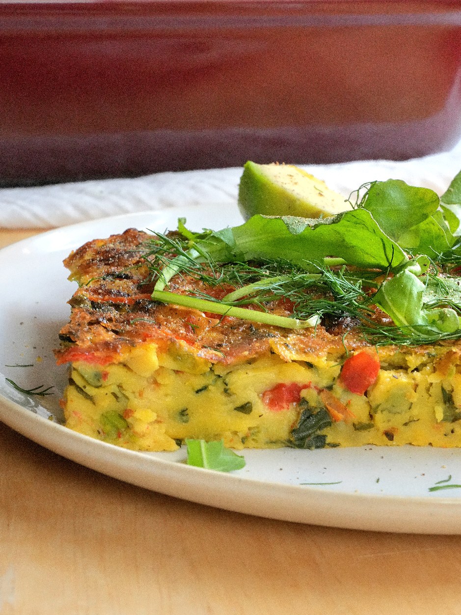 Protein & Veggie Packed Chickpea Frittata