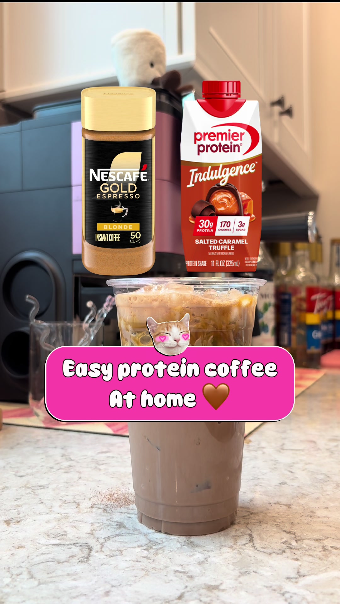 Salted Caramel Protein Iced Coffee