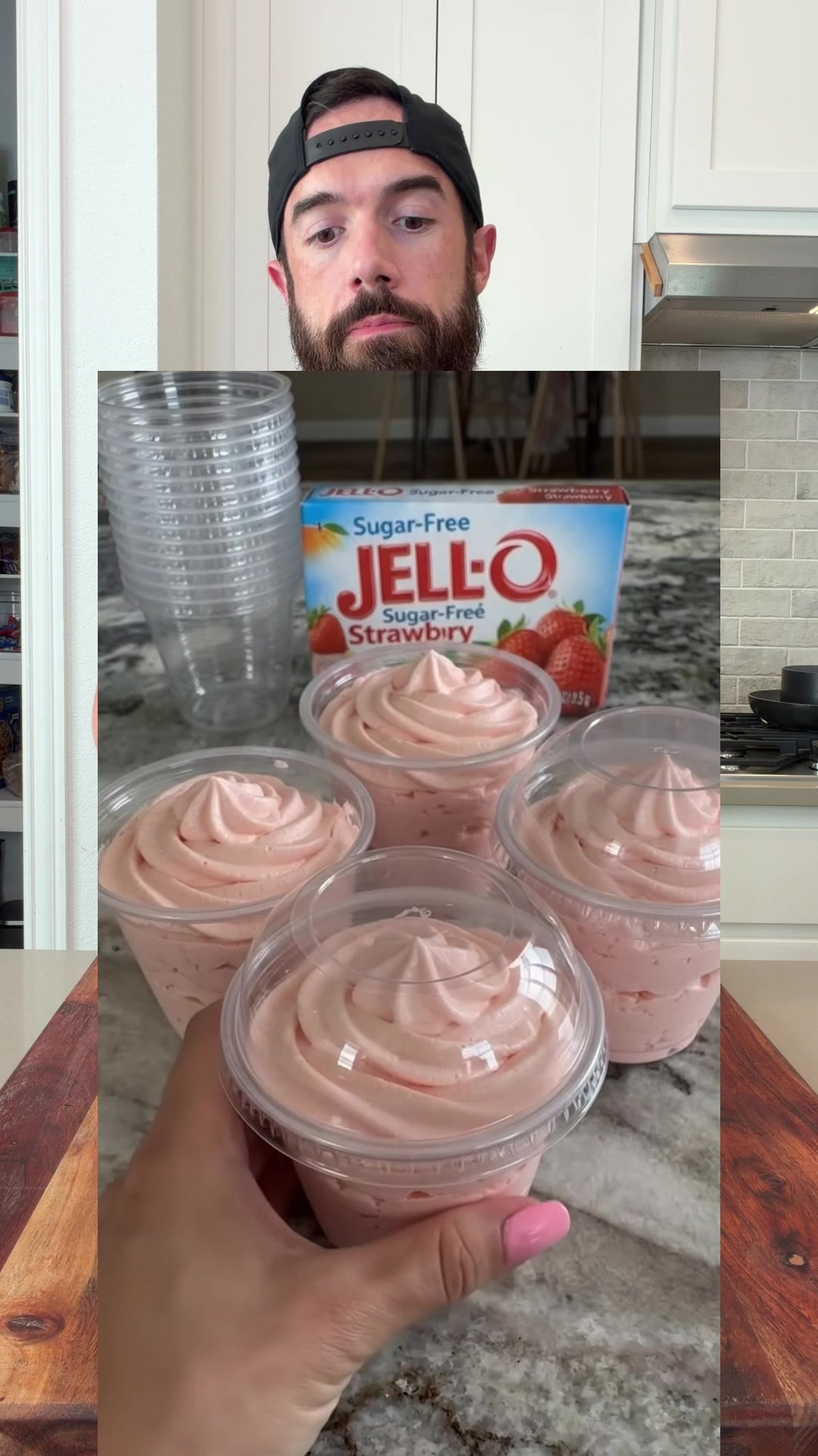 Strawberry Cheesecake Protein Fluff Cups
