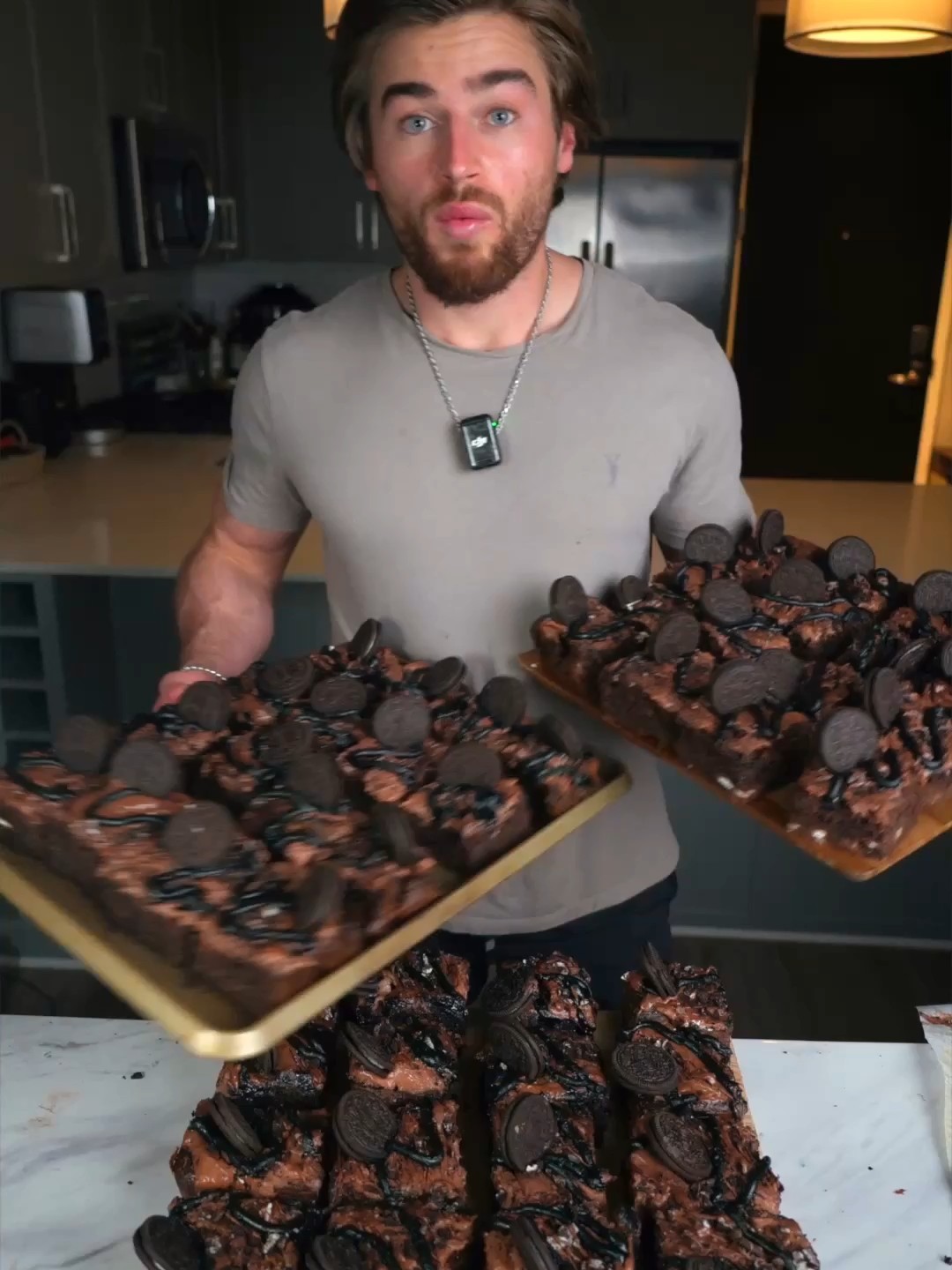 Cakey Frosted Oreo Chocolate Brownie