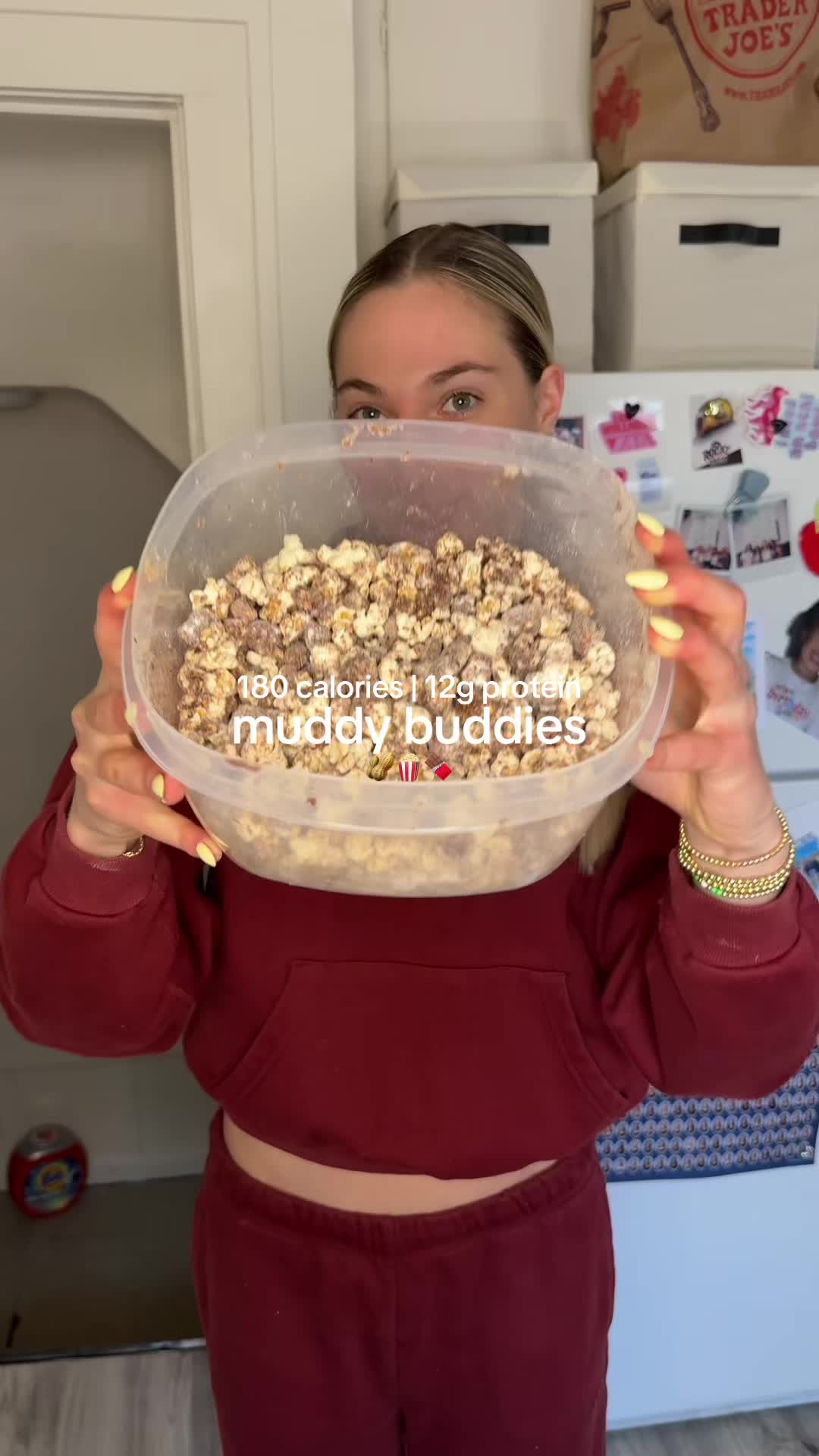 Chocolate Peanut Butter Popcorn Muddy Buddies